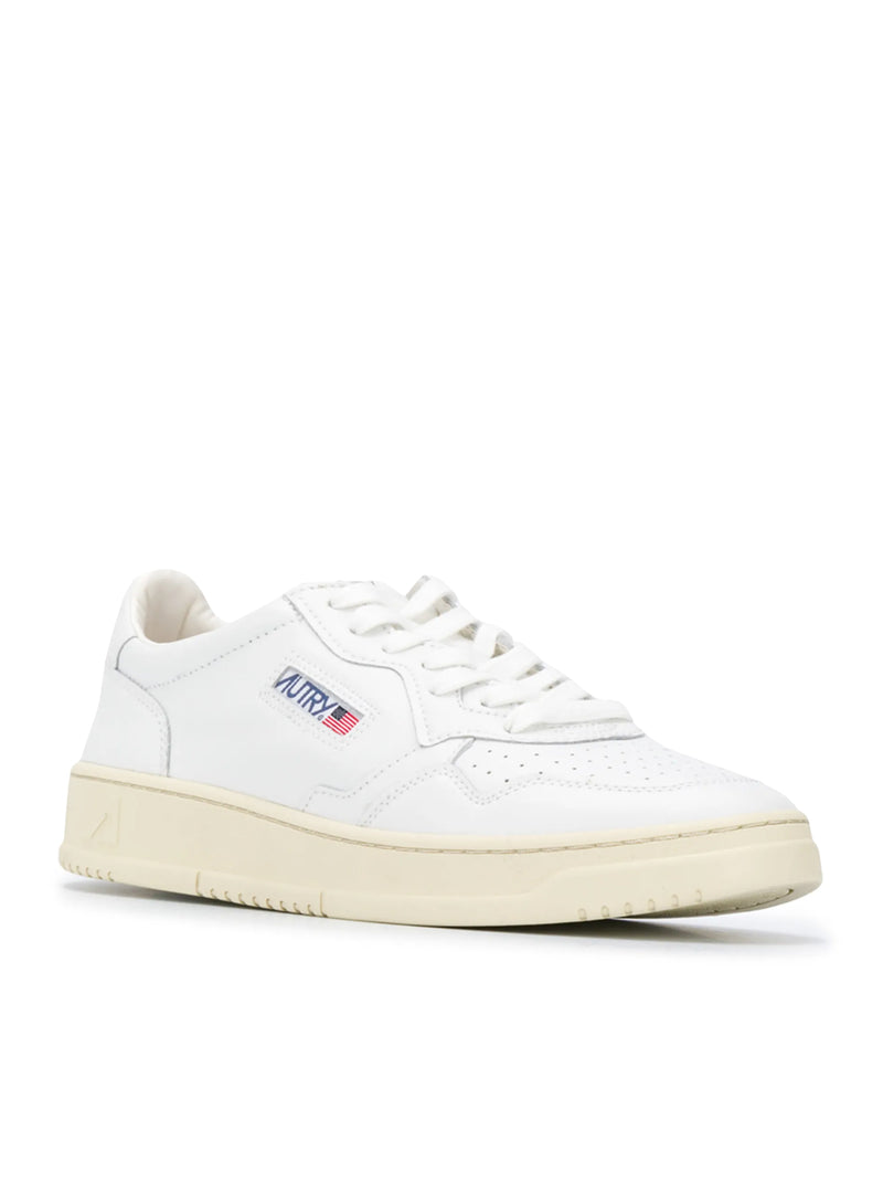 AUTRY MEDIALIST 01 IN WHITE LEATHER
