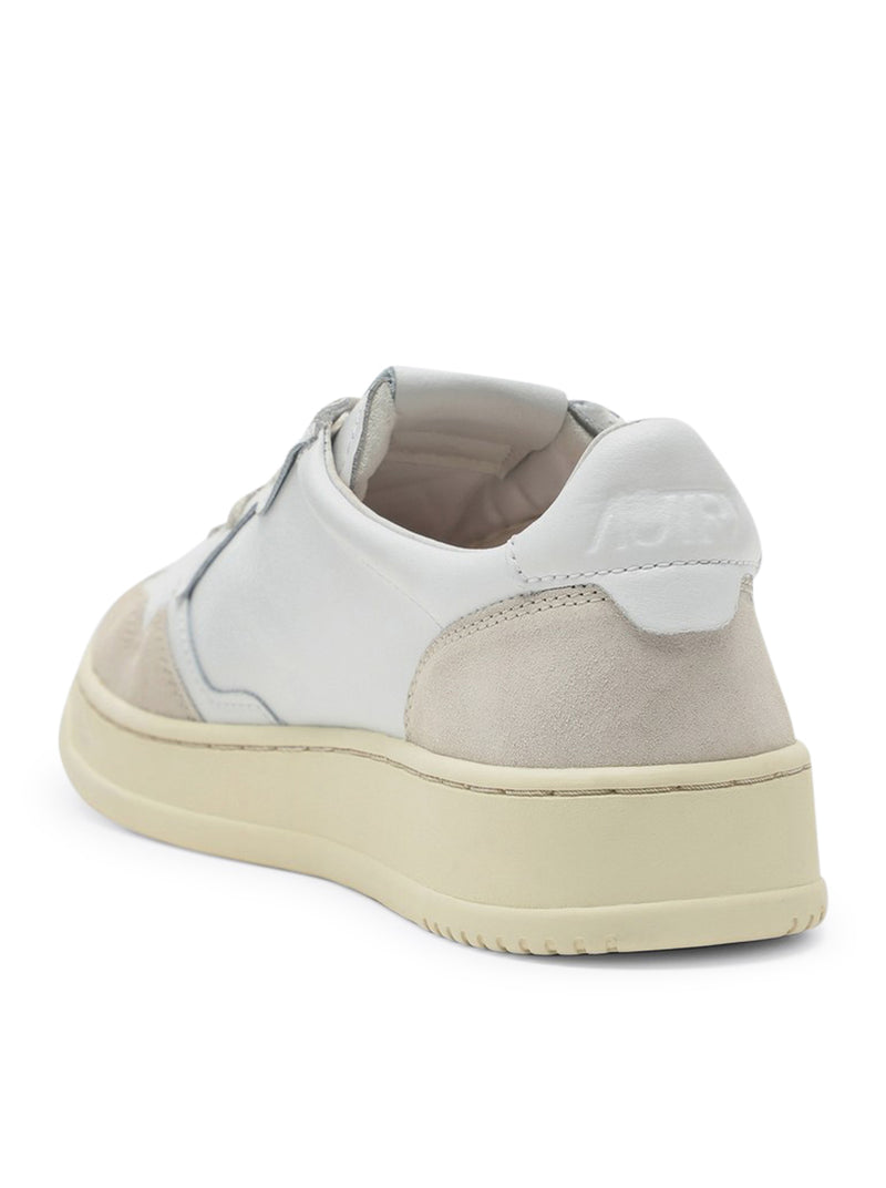 MEDALIST LOW SNEAKERS IN WHITE LEATHER AND SUEDE