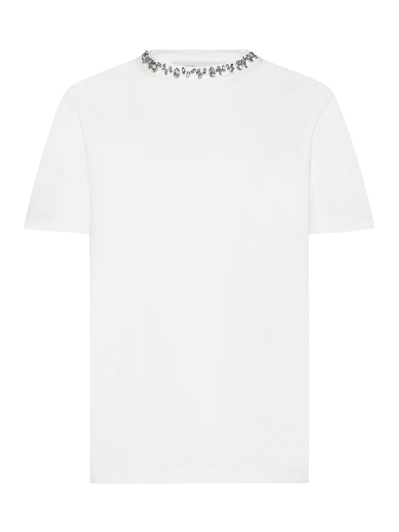 COTTON T-SHIRT WITH CRYSTALS
