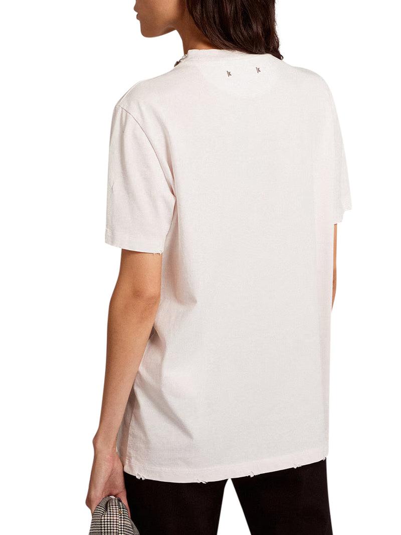 COTTON T-SHIRT WITH CRYSTALS