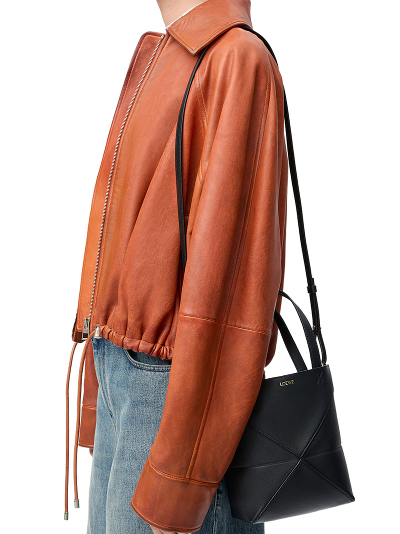 PUZZLE FOLD TOTE BAG IN POLISHED CALFSKIN