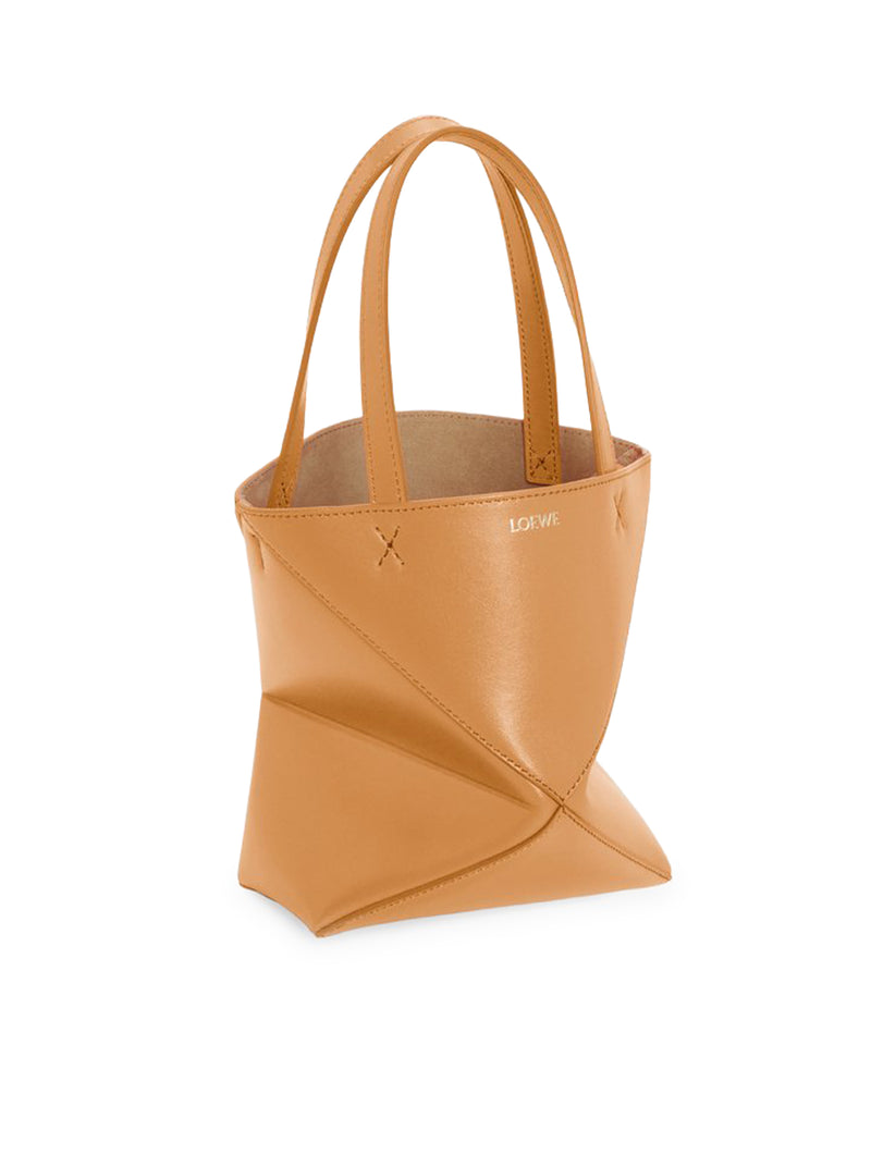 PUZZLE FOLD TOTE BAG IN POLISHED CALFSKIN