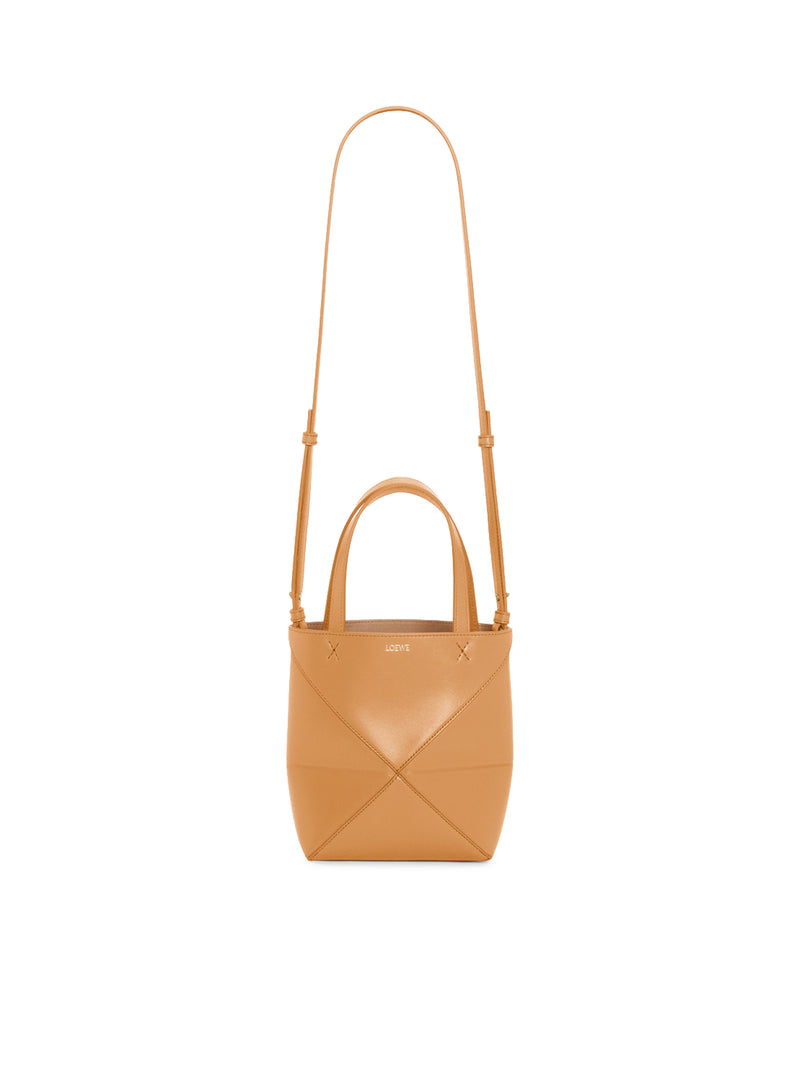PUZZLE FOLD TOTE BAG IN POLISHED CALFSKIN