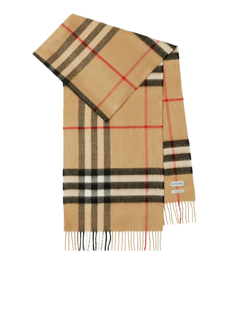 CHECK CASHMERE SCARF