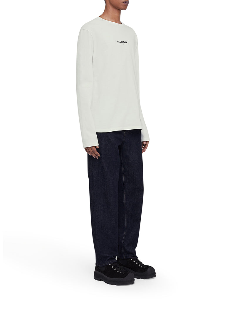 LONG SLEEVE T-SHIRT WITH ROUND NECK AND PRINTED LOGO ON THE CHEST