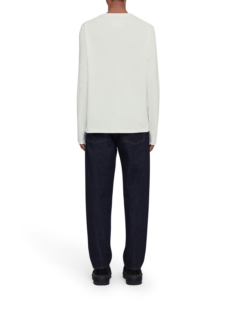 LONG SLEEVE T-SHIRT WITH ROUND NECK AND PRINTED LOGO ON THE CHEST