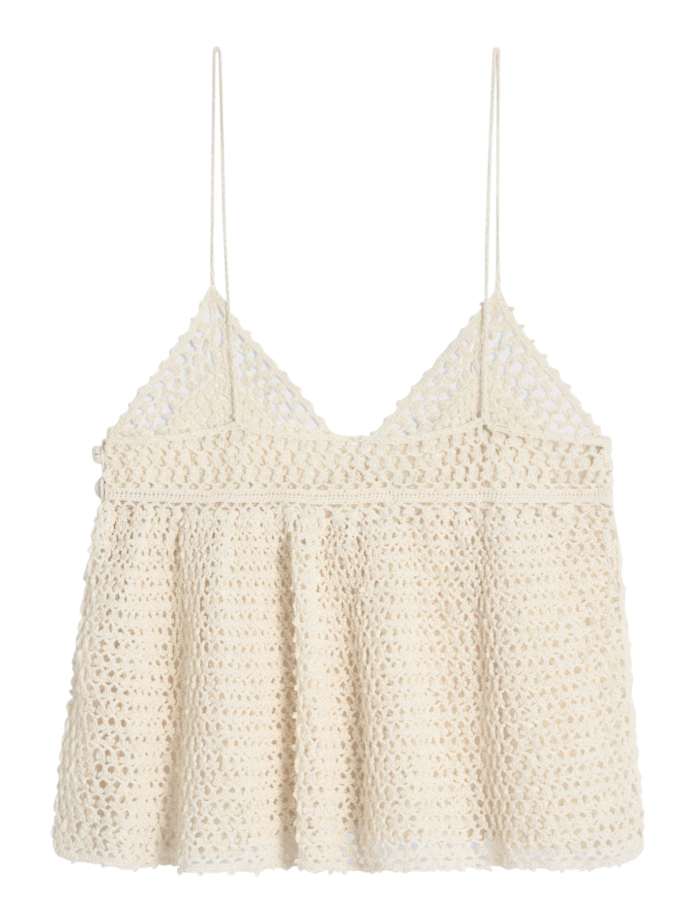 TOP WITH THIN STRAPS IN CROCHET COTTON