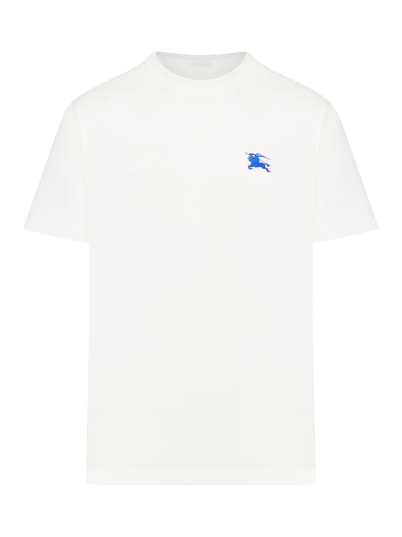 COTTON T-SHIRT WITH EMBROIDERED EKD LOGO IN CONTRAST