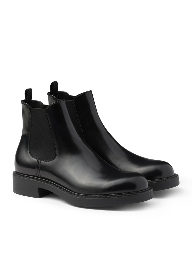 BRUSHED LEATHER CHELSEA BOOTS