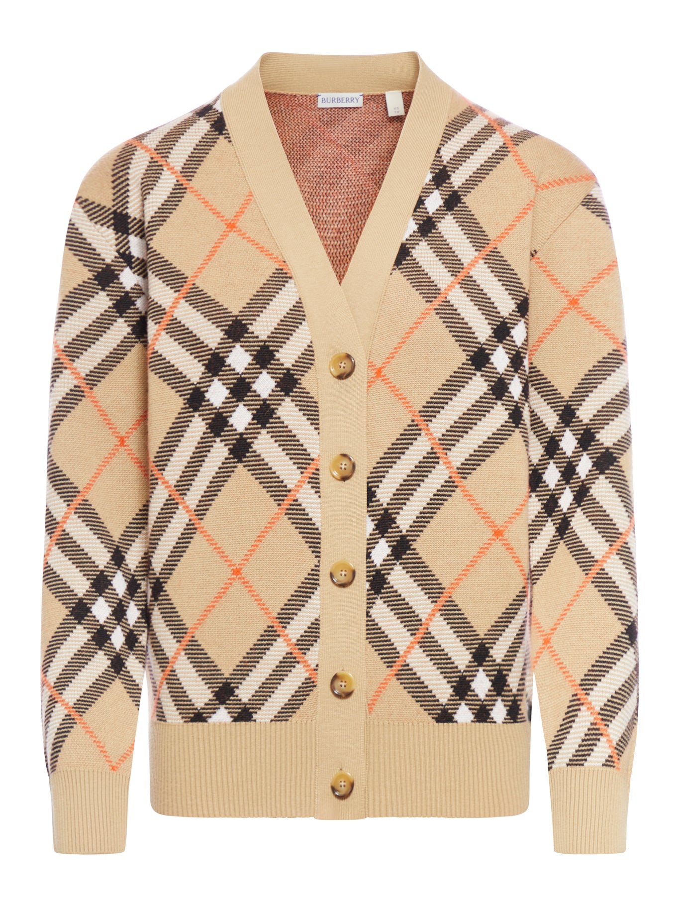 cardigan with check print