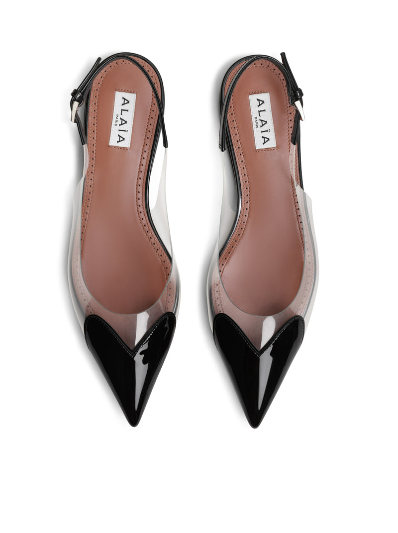 LE CŒUR FLAT SLINGBACK IN PAINTED CALF LEATHER