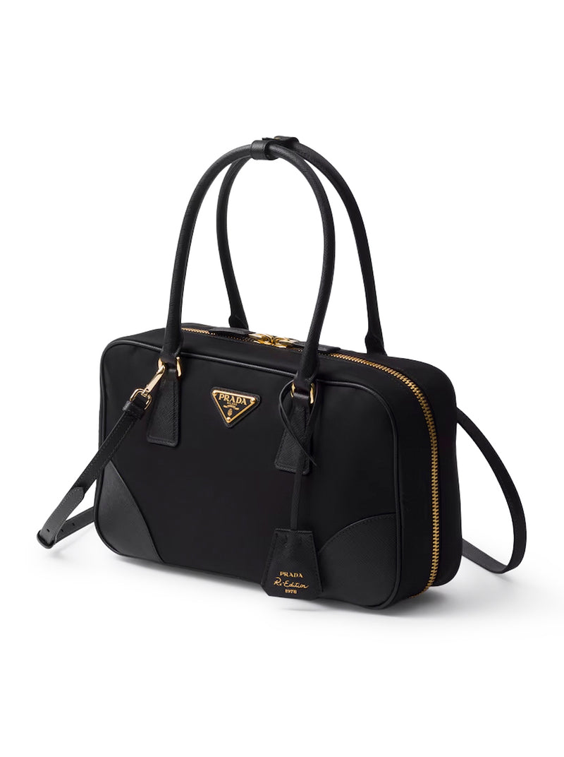 RE-EDITION 1978 MEDIUM TOP BAG IN RE-NYLON AND SAFFIANO