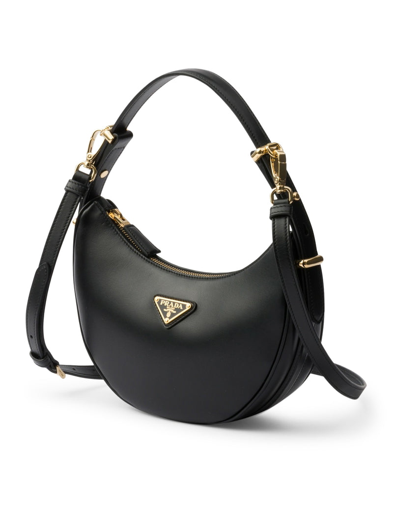 PRADA ARQUÉ LEATHER SHOULDER BAG