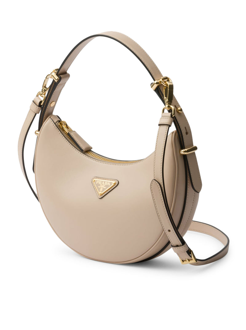 PRADA ARQUÉ LEATHER SHOULDER BAG