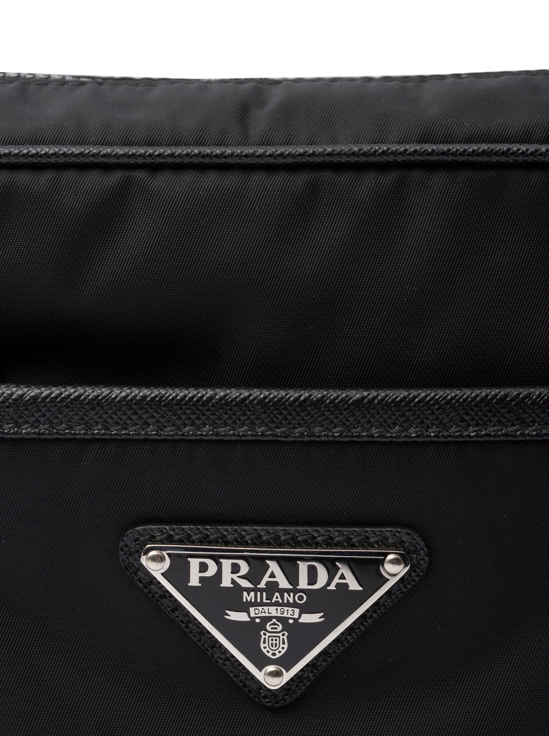 SHOULDER BAG IN RE-NYLON AND SAFFIANO