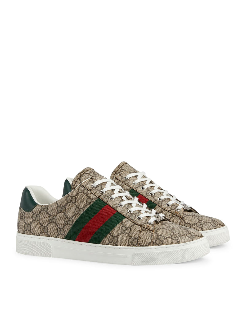 GUCCI ACE MEN`S SNEAKER WITH WEB DETAIL