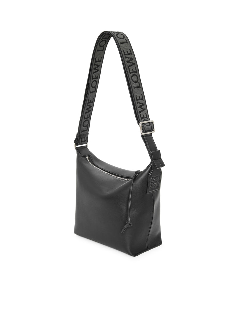 SMALL CUBI SHOULDER BAG IN SMOOTH CALFSKIN AND JACQUARD