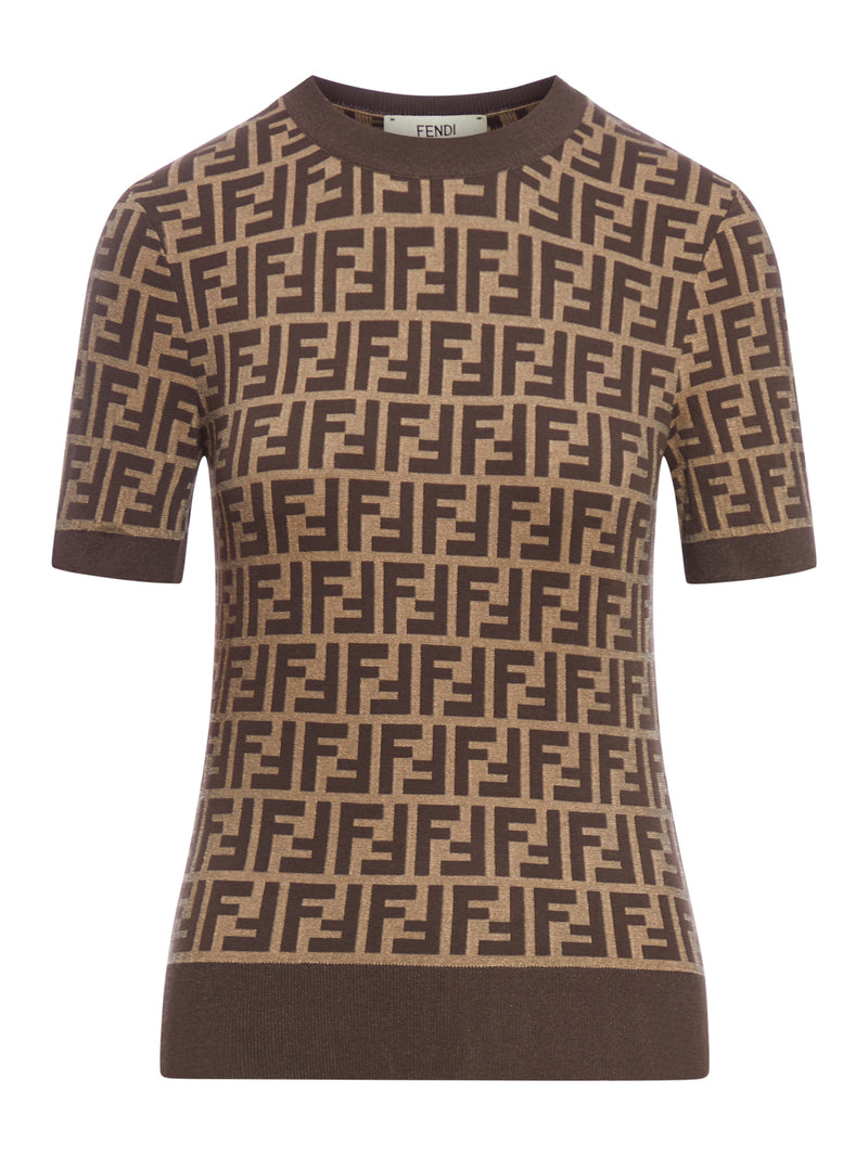BROWN FF COTTON SWEATER