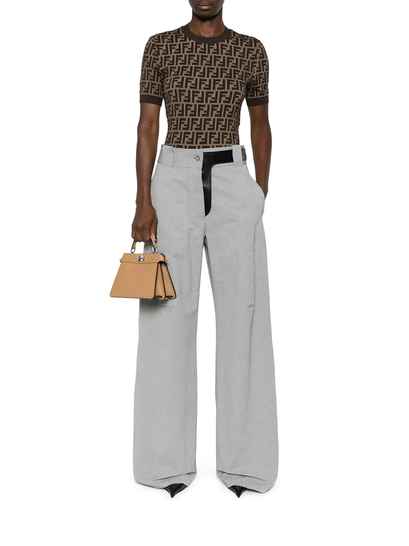 BROWN FF COTTON SWEATER