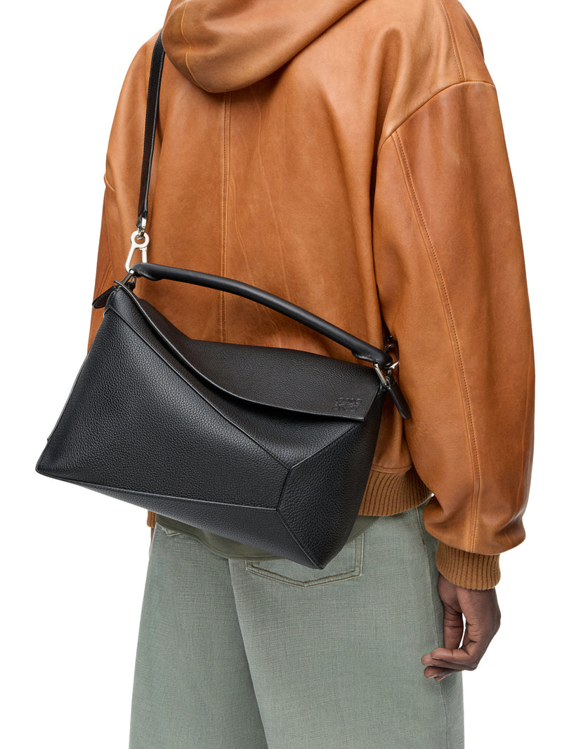 LARGE PUZZLE BAG IN HAMMERED CALFSKIN