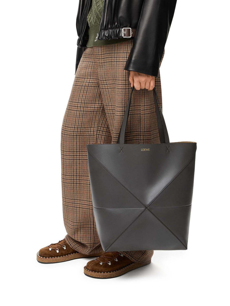 PUZZLE FOLD TOTE XL BAG IN POLISHED CALFSKIN