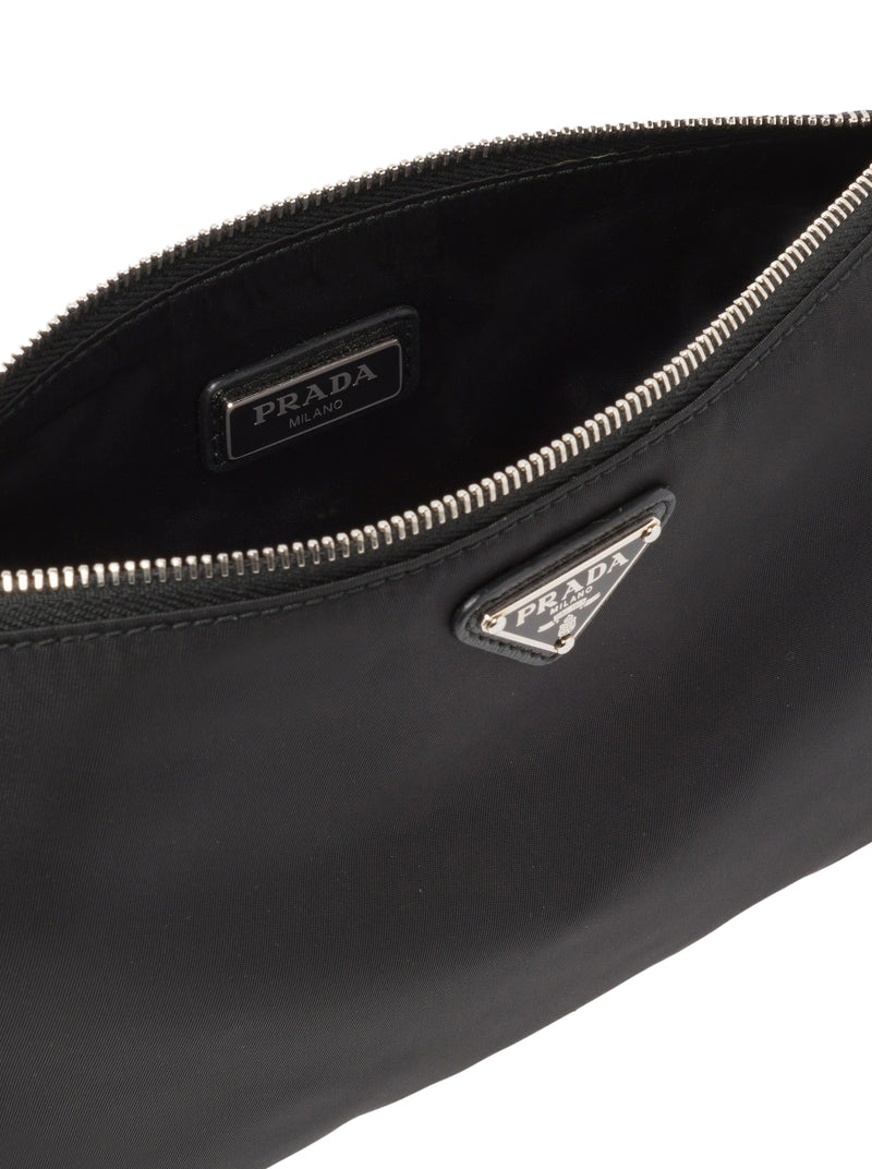 RE-NYLON AND SAFFIANO POUCH