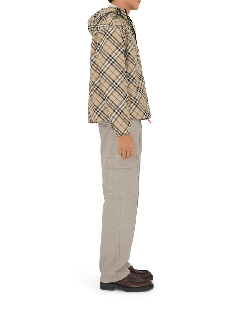 CHECK PRINT TWILL JACKET