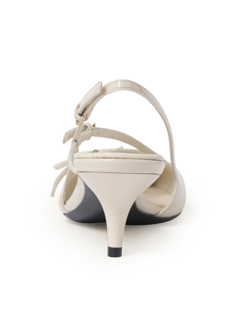 PATENT LEATHER SLINGBACK WITH BUCKLES