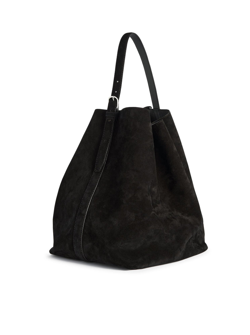 BELTED SUEDE TOTE BAG