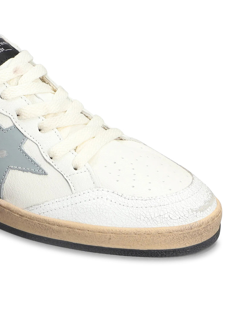 BALL-STAR SNEAKERS IN HAMMERED AND CRAQUELÉ LEATHER