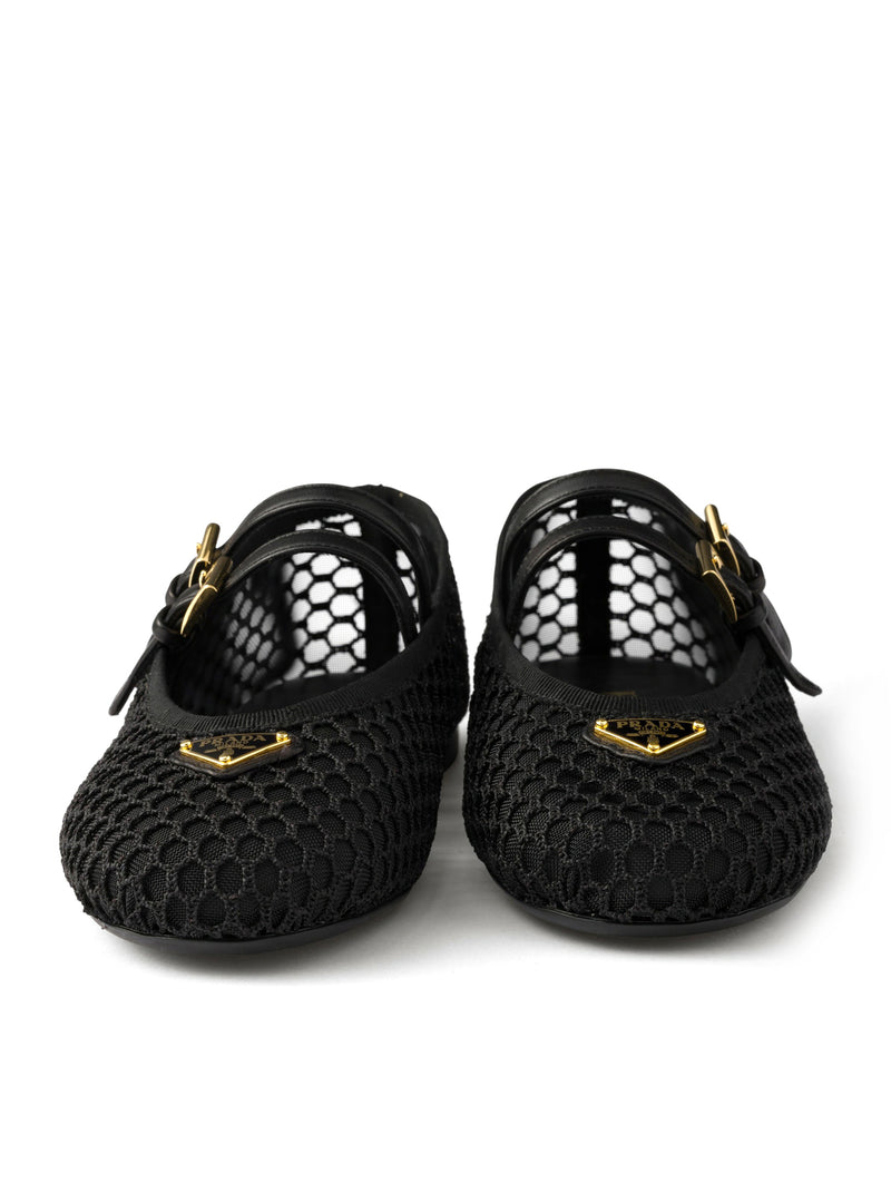 NET FABRIC BALLERINAS
