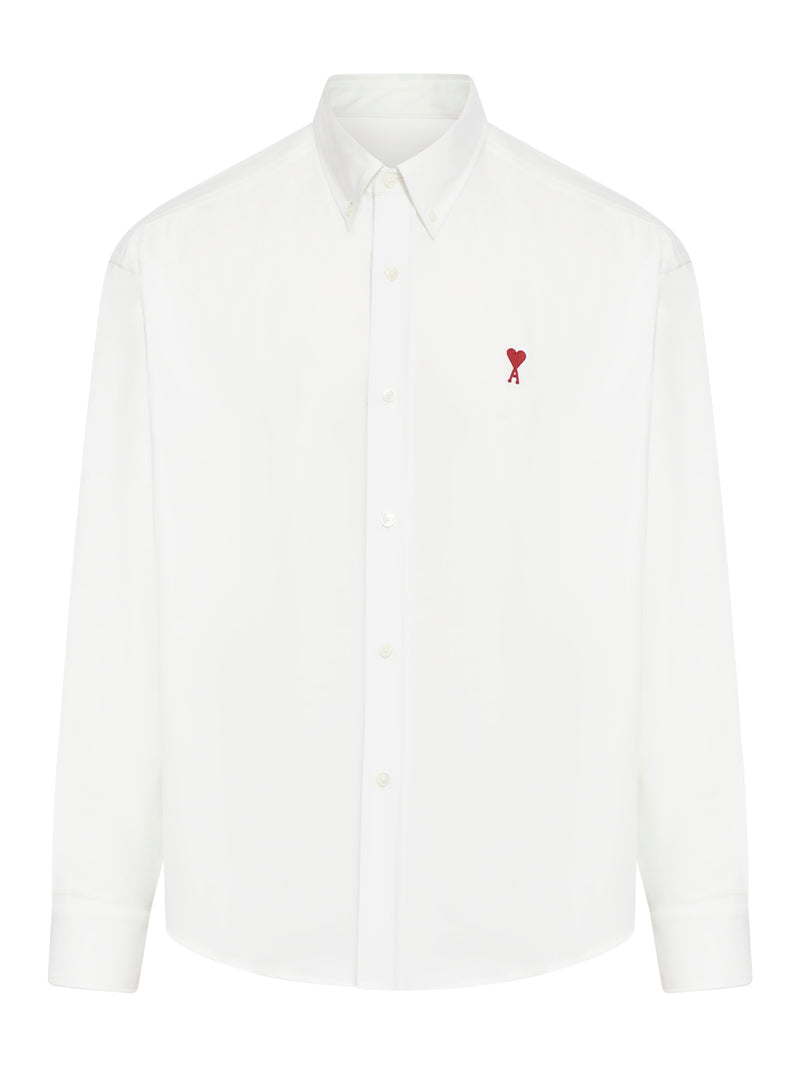 WHITE COTTON BUTTON-DOWN AMI DE COEUR SHIRT