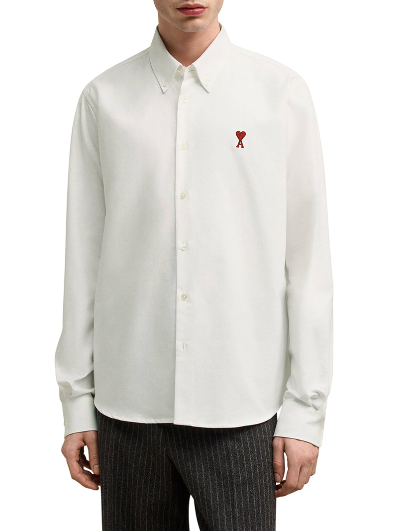 WHITE COTTON BUTTON-DOWN AMI DE COEUR SHIRT