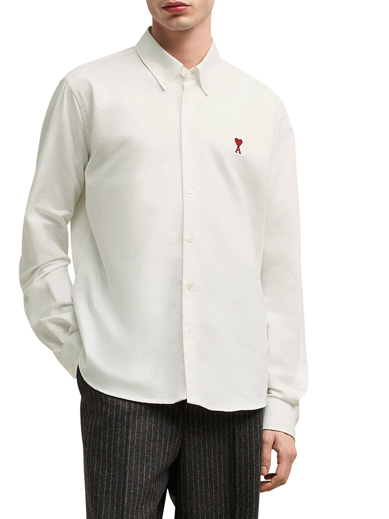 WHITE COTTON BUTTON-DOWN AMI DE COEUR SHIRT