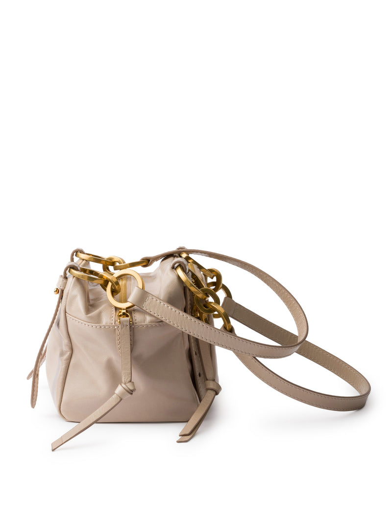 PRADA DANGLE MINI LEATHER TOP HANDLE