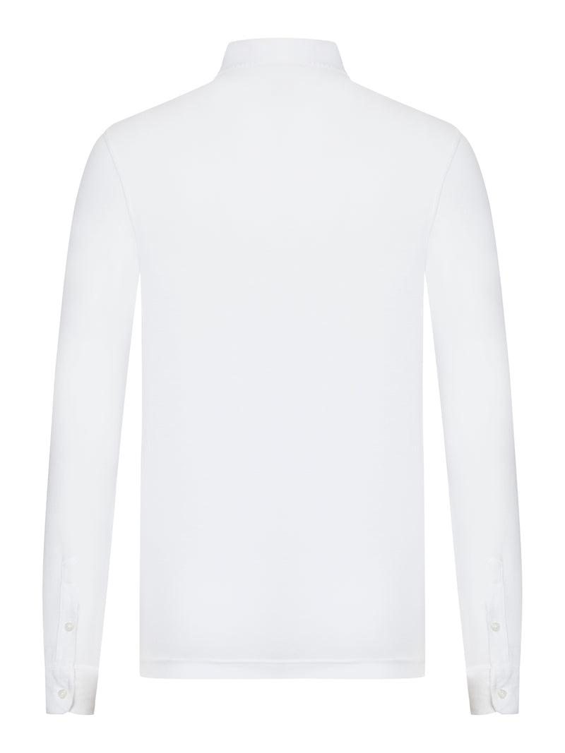 LONG-SLEEVED POLO SHIRT IN LIGHTWEIGHT COTTON