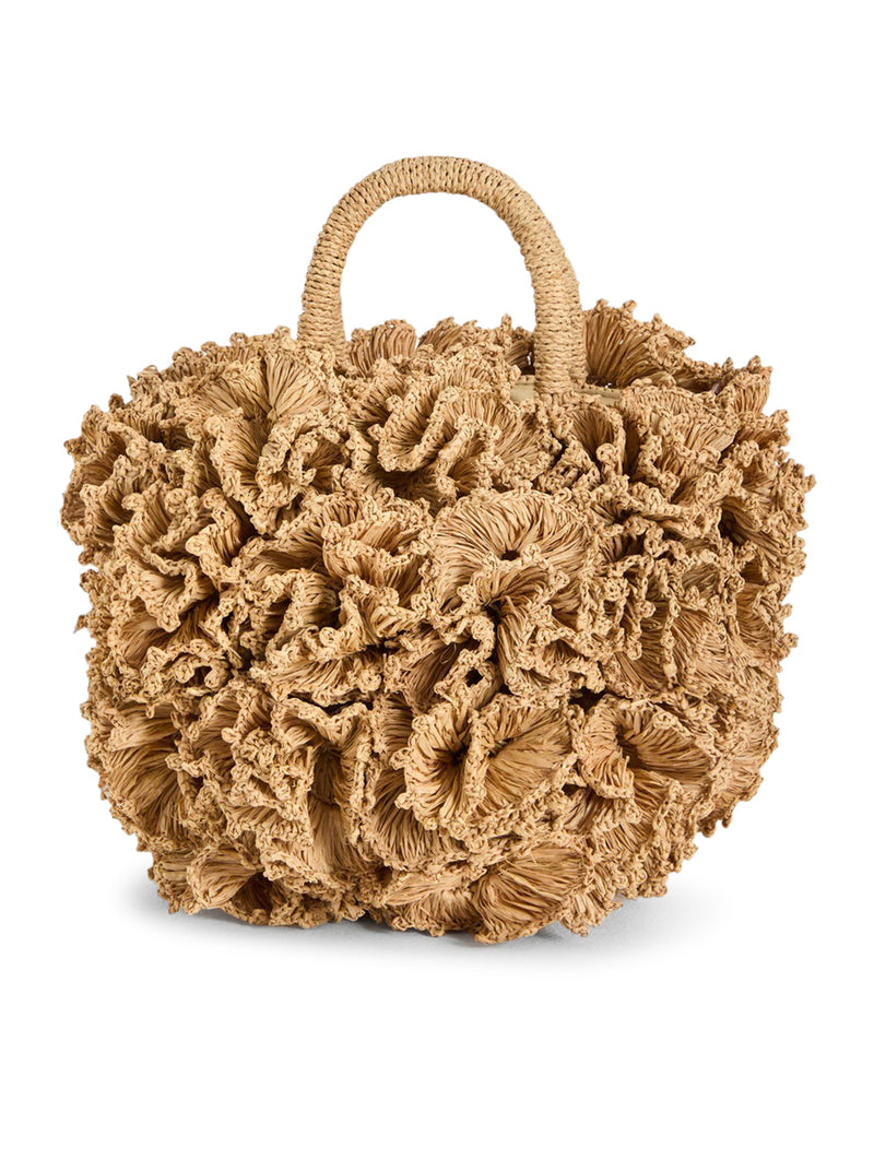 CORAL RAFFIA BAG