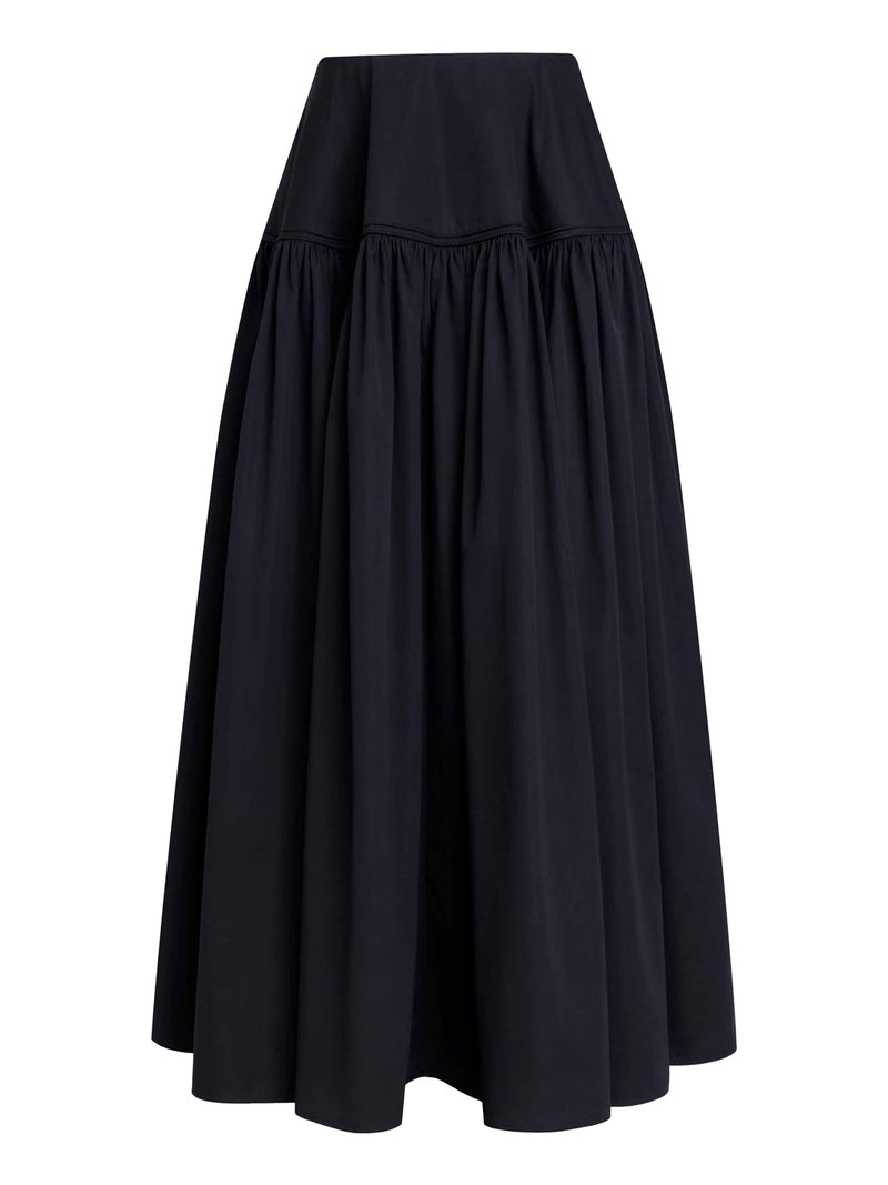 FULL VOLUME SKIRT IN COTTON POPLIN
