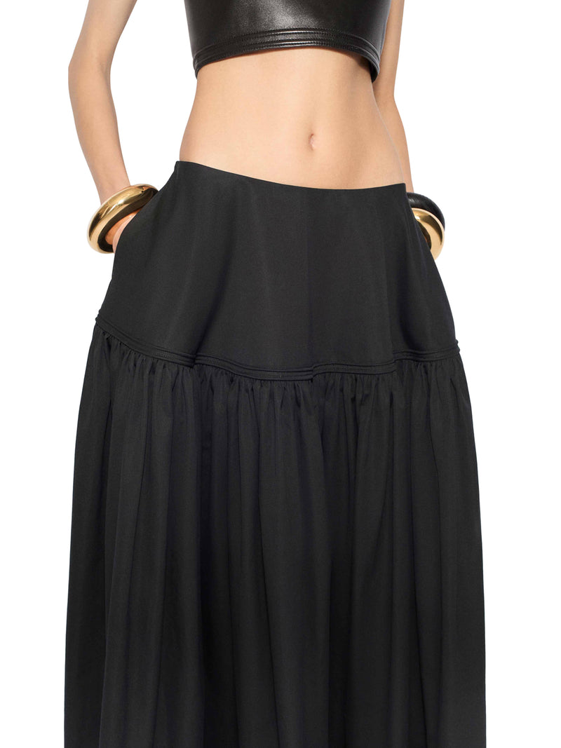 FULL VOLUME SKIRT IN COTTON POPLIN