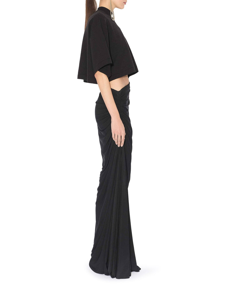 DRAPED JERSEY SKIRT