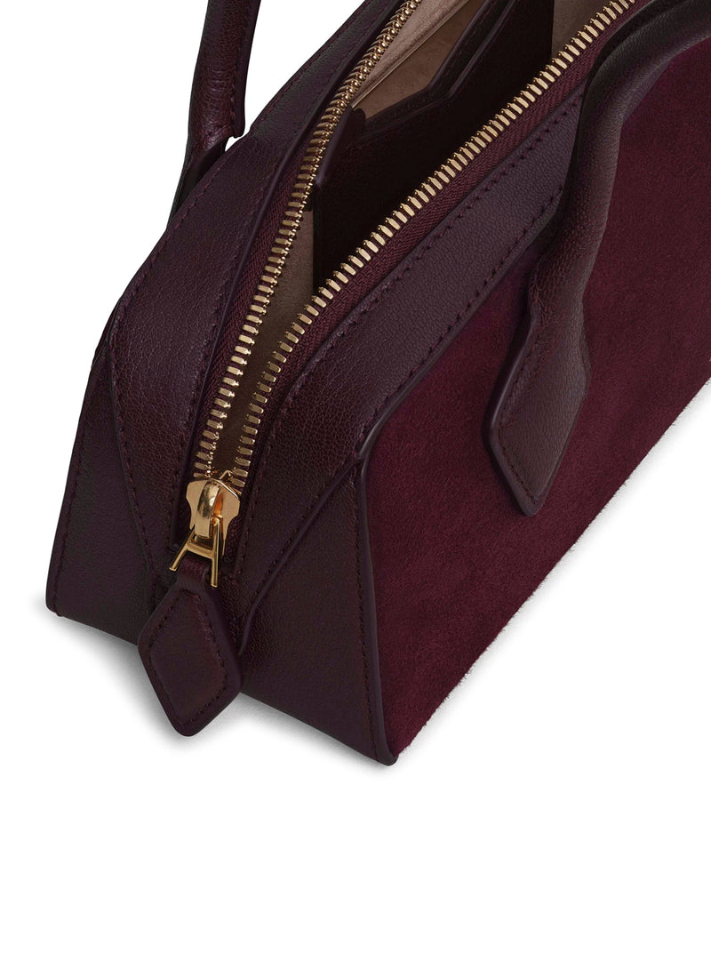 LE TECKEL SMALL BI-MATERIAL LEATHER BAG