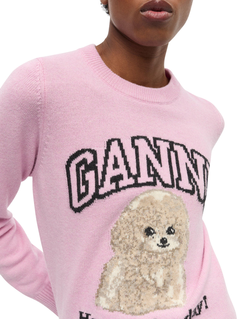 WOOL SWEATER WITH PRINT