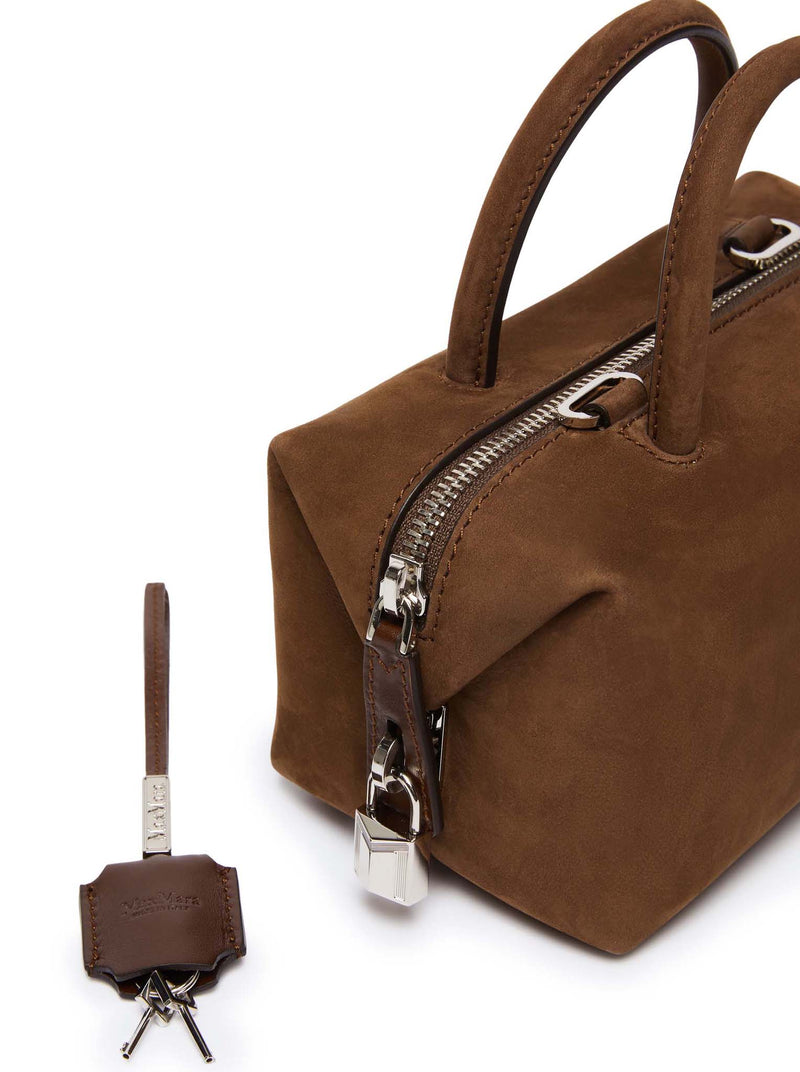 SMALL HOLDALLSSUEDE TOP HANDLE IN NUBUCK LEATHER
