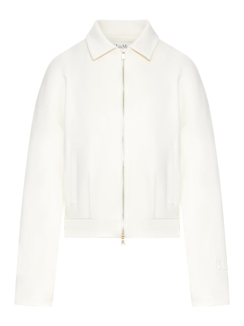 SILK AND COTTON CROP SWEATSHIRT