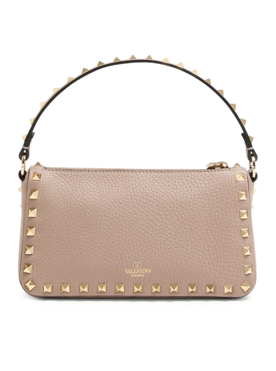 SMALL ROCKSTUD SHOULDER BAG IN GARNET CALFSKIN – Suit Negozi Uk