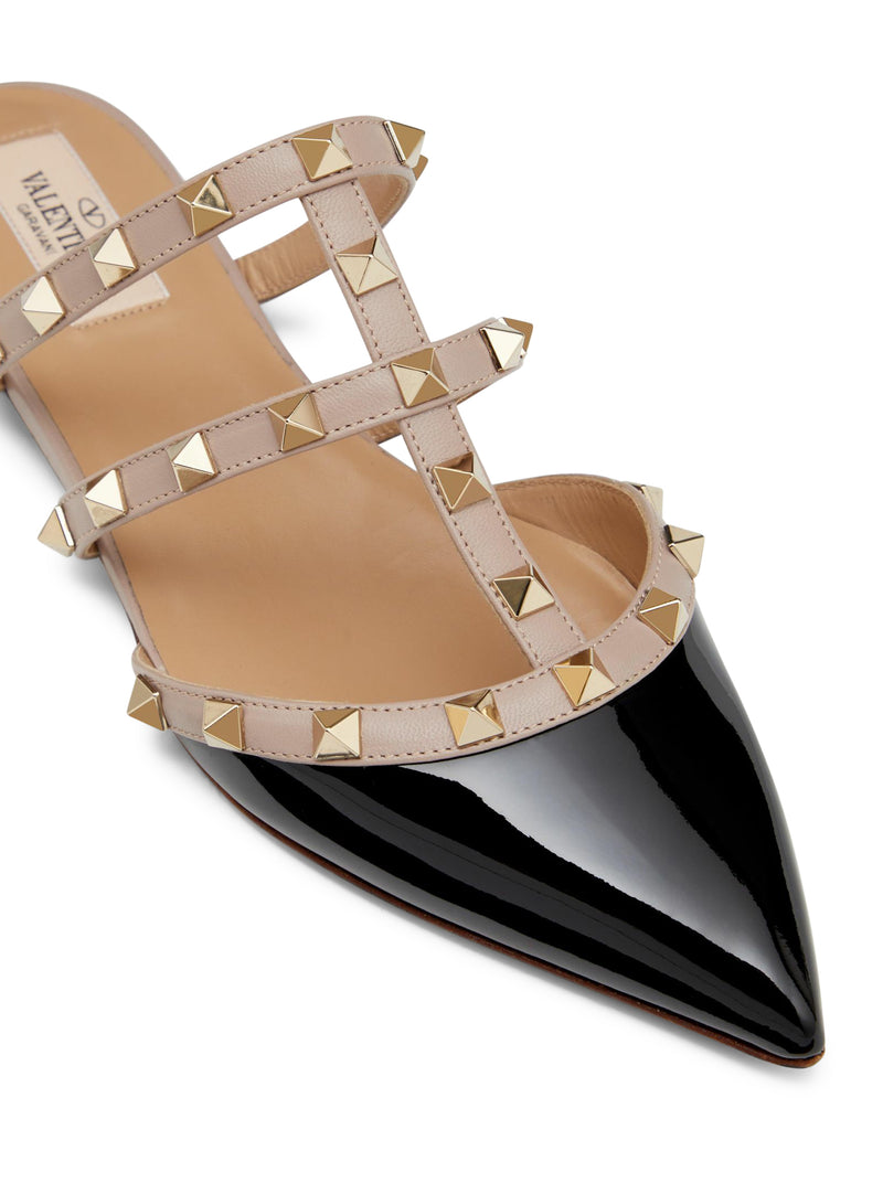PATENT LEATHER ROCKSTUD MULE