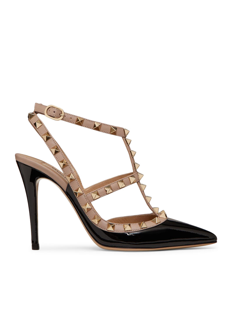 ROCKSTUD PATENT PUMPS WITH 100MM STRAPS