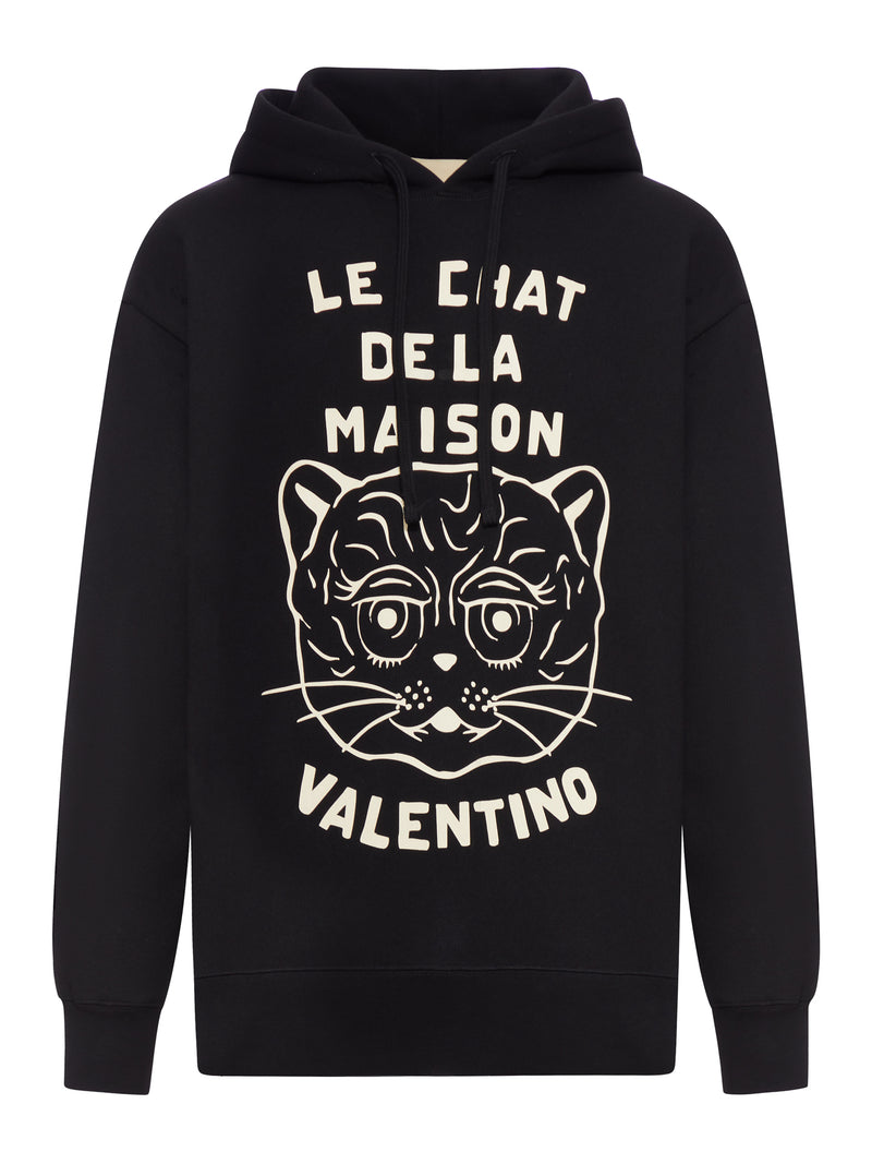COTTON SWEATSHIRT WITH CHAT DE LA MAISON PATCH