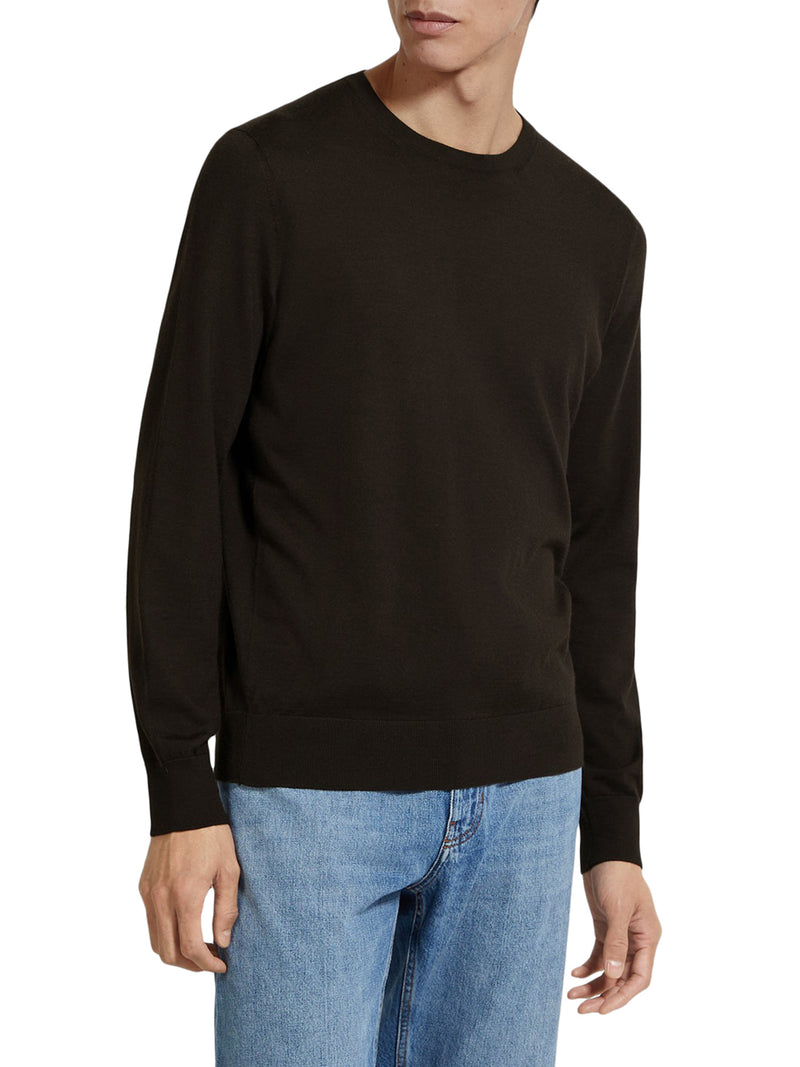 CREW NECK SWEATER IN CASHSETA MÉLANGE