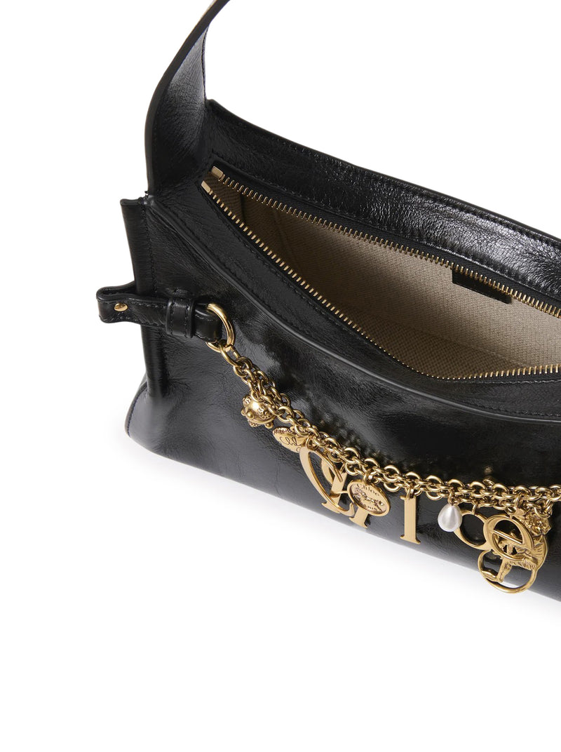 CHLOE` CHARMS HOBO BAG IN SHINY LEATHER